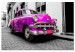 Large canvas print Cuban Classic Car (Pink) [Large Format] 137586