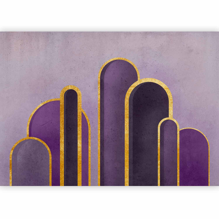 Wall Mural Ametryn portal - modern graphics in shades of violet with an abstract motif 138286 additionalImage 5