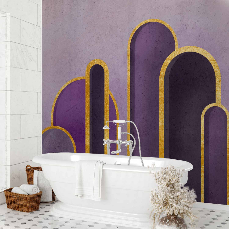 Wall Mural Ametryn portal - modern graphics in shades of violet with an abstract motif 138286 additionalImage 8