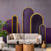 Wall Mural Ametryn portal - modern graphics in shades of violet with an abstract motif 138286