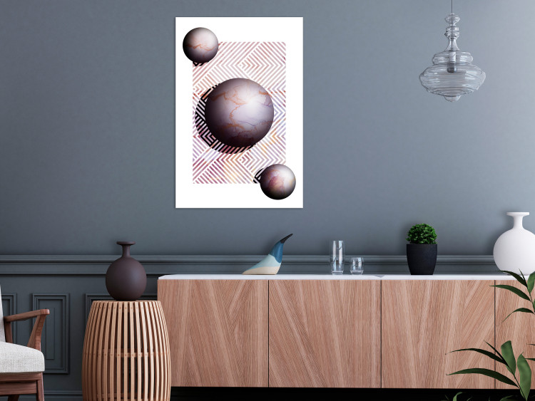 Canvas Marble Planets (1-piece) Vertical - geometric abstraction 138786 additionalImage 3
