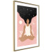 Wall Poster Morning Yoga - meditating woman drifting into thoughts in a dark cosmos 138886 additionalThumb 23