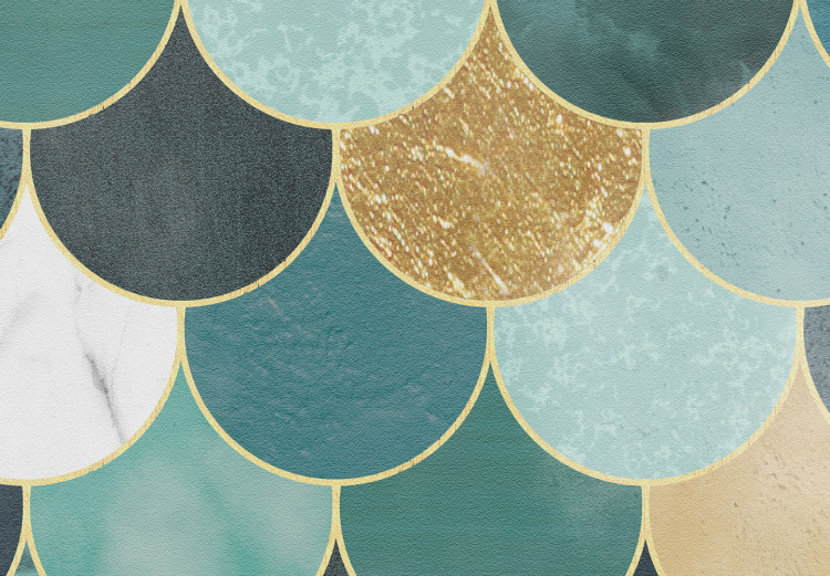 Wall Mural Good luck - background in sea colours and with gold elements 143386 additionalImage 3