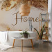 Wall Mural Home - lettering among dried flowers and feathers in warm boho tones 144686 additionalThumb 8
