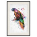 Wall Poster Rainbow Parrot - Colorful Bird on a Branch Painted With Watercolors 145186 additionalThumb 25