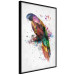 Wall Poster Rainbow Parrot - Colorful Bird on a Branch Painted With Watercolors 145186 additionalThumb 5
