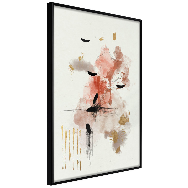 Poster Abstraction in Warm Tones - Watercolor, Traces of Color and Traces of Gold 146186 additionalImage 7