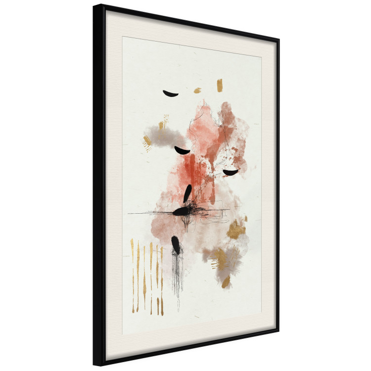 Poster Abstraction in Warm Tones - Watercolor, Traces of Color and Traces of Gold 146186 additionalImage 16