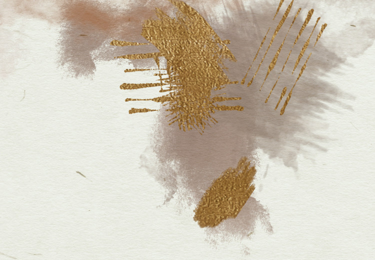 Poster Abstraction in Warm Tones - Watercolor, Traces of Color and Traces of Gold 146186 additionalImage 4