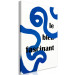 Canvas Fascinating Blue - Abstract Blue Lines Intertwined With the Inscription 149886 additionalThumb 2