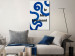 Canvas Fascinating Blue - Abstract Blue Lines Intertwined With the Inscription 149886 additionalThumb 3