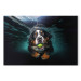 Canvas Art Print AI Bernese Mountain Dog - Floating Animal With a Ball in Its Mouth - Horizontal 150086 additionalThumb 7