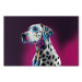 Canvas Art Print AI Dalmatian Dog - Spotted Animal in a Pink Room - Horizontal 150186