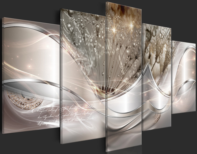 Print On Glass Abstract Gray Dandelions With Sparkles [Glass] 150586 additionalImage 6