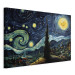 Large canvas print Starry Night - A Landscape in the Style of Van Gogh With a Smiling Moon [Large Format] 151086 additionalThumb 3