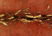 Canvas Streaks of Fantasy (3-piece) - Golden abstraction on a tricolour background 48186 additionalThumb 4