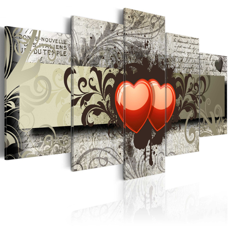 Canvas Art Print Two hearts, one mind... 56186 additionalImage 2