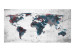 Wall Mural Continents - World Map in Dim Colours on a Gray Background 59986 additionalThumb 1