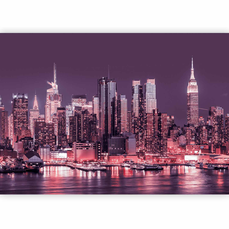 Wall Mural Purple night over Manhattan - cityscape of New York architecture 90186 additionalImage 5