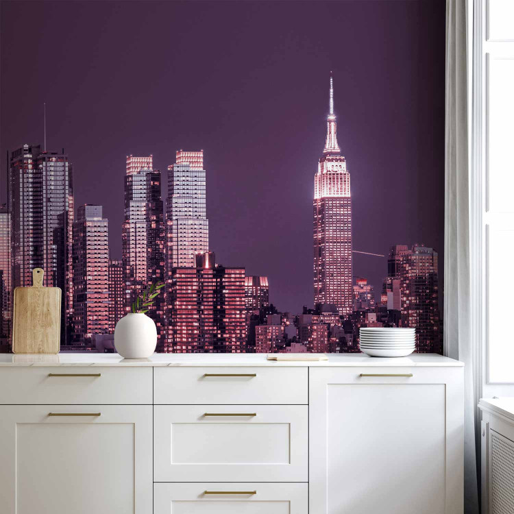 Wall Mural Purple night over Manhattan - cityscape of New York architecture 90186 additionalImage 6