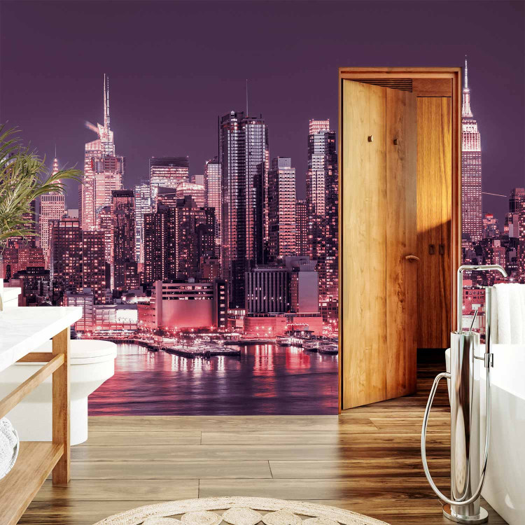 Wall Mural Purple night over Manhattan - cityscape of New York architecture 90186 additionalImage 8