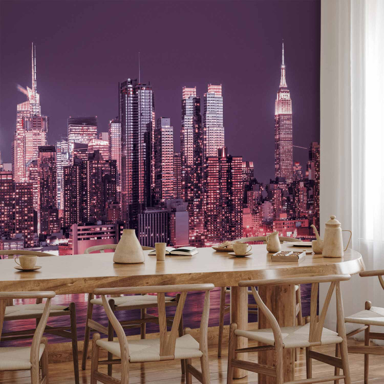 Wall Mural Purple night over Manhattan - cityscape of New York architecture 90186 additionalImage 7