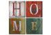 Canvas Welcome Home - Rustic Wooden Sign with English Home Sign 97786