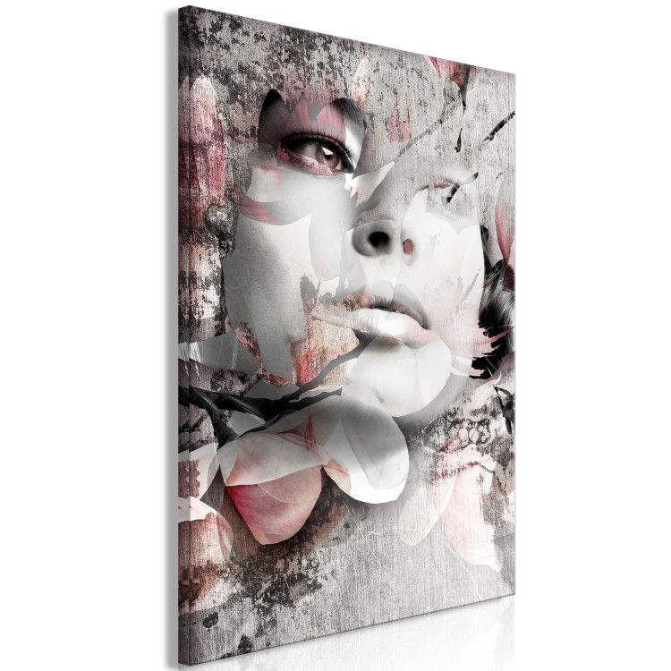 Canvas Print Blossoming Woman (1-part) - Plant Motif Permeating the Face 115196 additionalImage 2