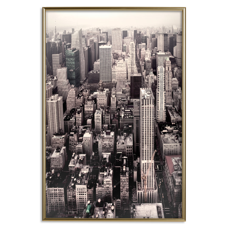 Poster Sepia Manhattan - New York architecture seen from a bird's eye view 116696 additionalImage 16