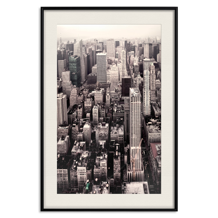 Poster Sepia Manhattan - New York architecture seen from a bird's eye view 116696 additionalImage 18