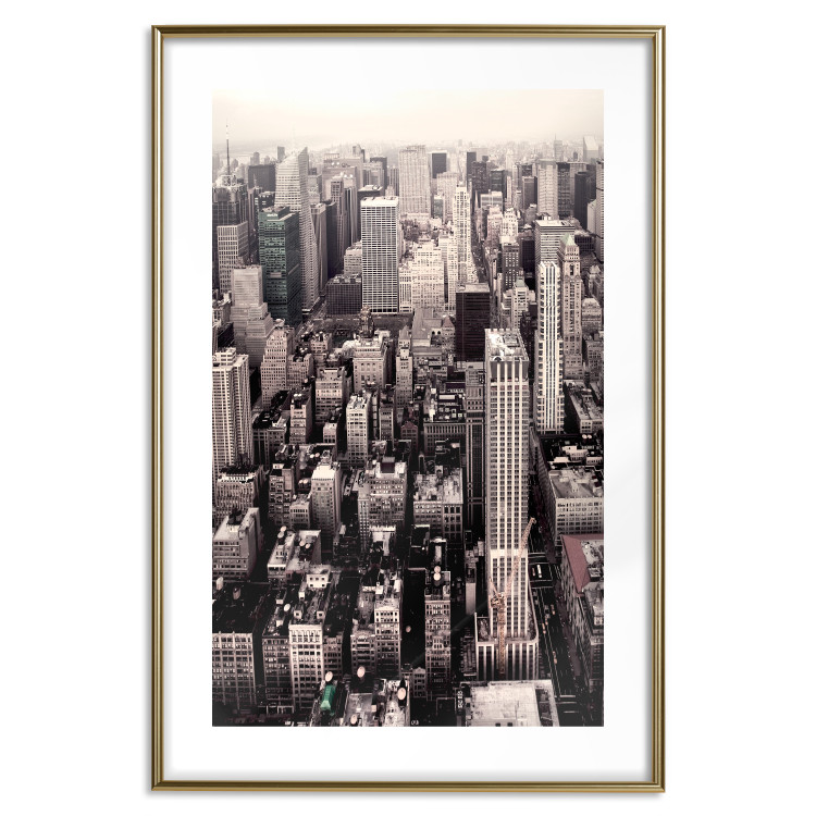 Poster Sepia Manhattan - New York architecture seen from a bird's eye view 116696 additionalImage 14