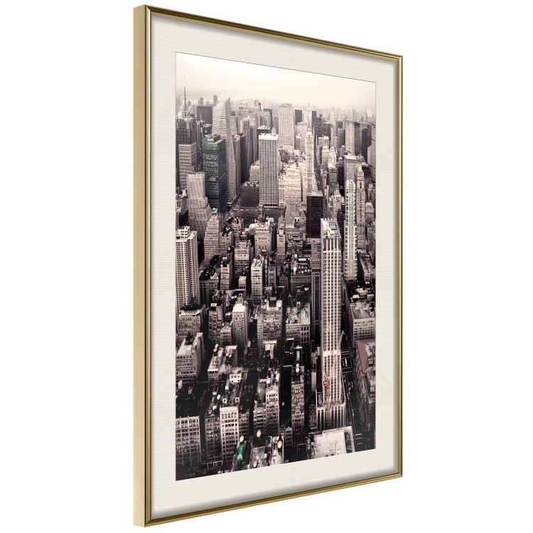 Poster Sepia Manhattan - New York architecture seen from a bird's eye view 116696 additionalImage 2
