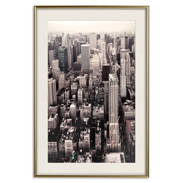 Poster Sepia Manhattan - New York architecture seen from a bird's eye view 116696 additionalImage 19