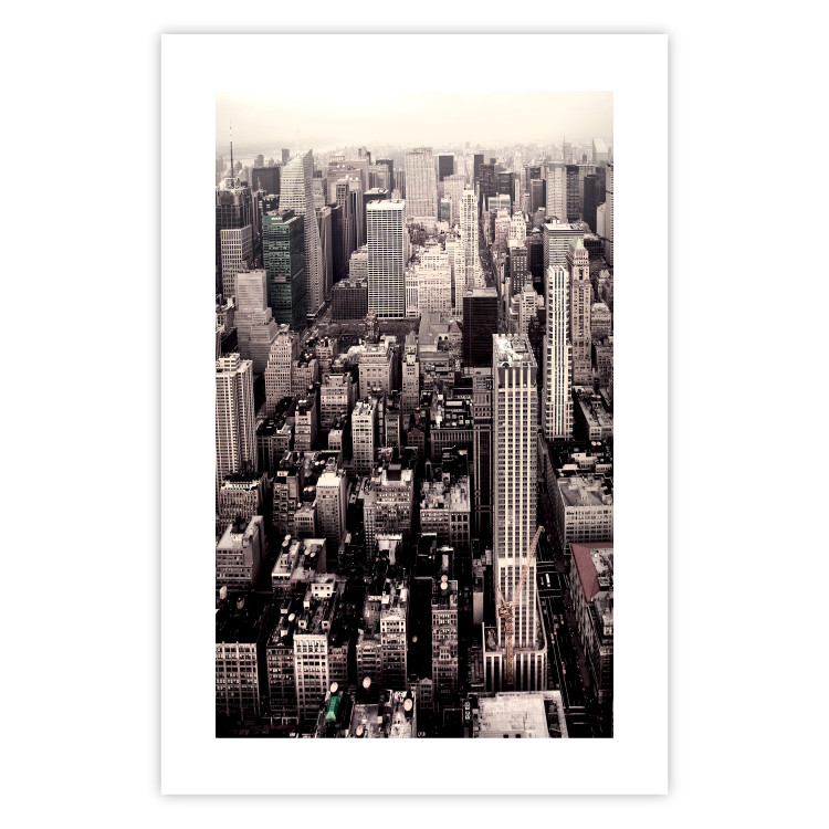 Poster Sepia Manhattan - New York architecture seen from a bird's eye view 116696 additionalImage 25