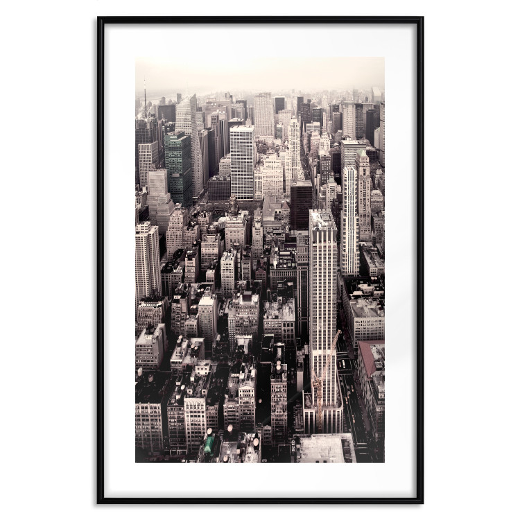 Poster Sepia Manhattan - New York architecture seen from a bird's eye view 116696 additionalImage 17