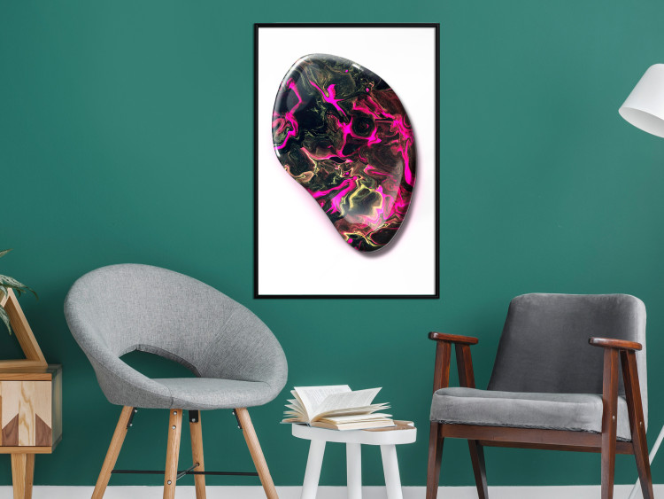 Poster Drop of Magic - abstraction with colorful stone on a uniform background 117796 additionalImage 3