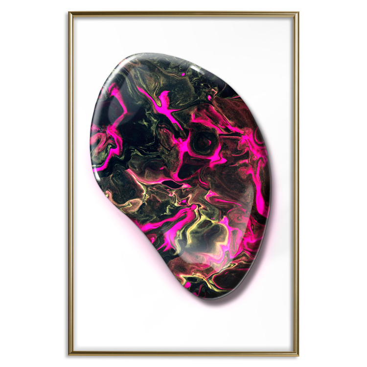 Poster Drop of Magic - abstraction with colorful stone on a uniform background 117796 additionalImage 14