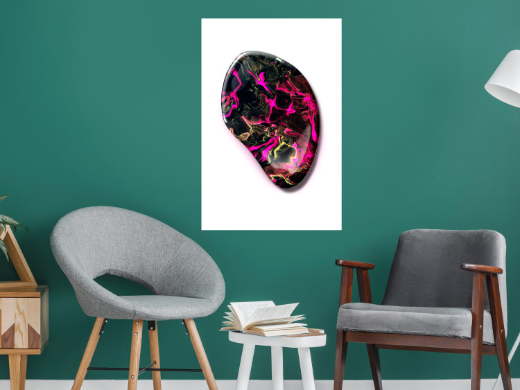 Poster Drop of Magic - abstraction with colorful stone on a uniform background 117796 additionalImage 2