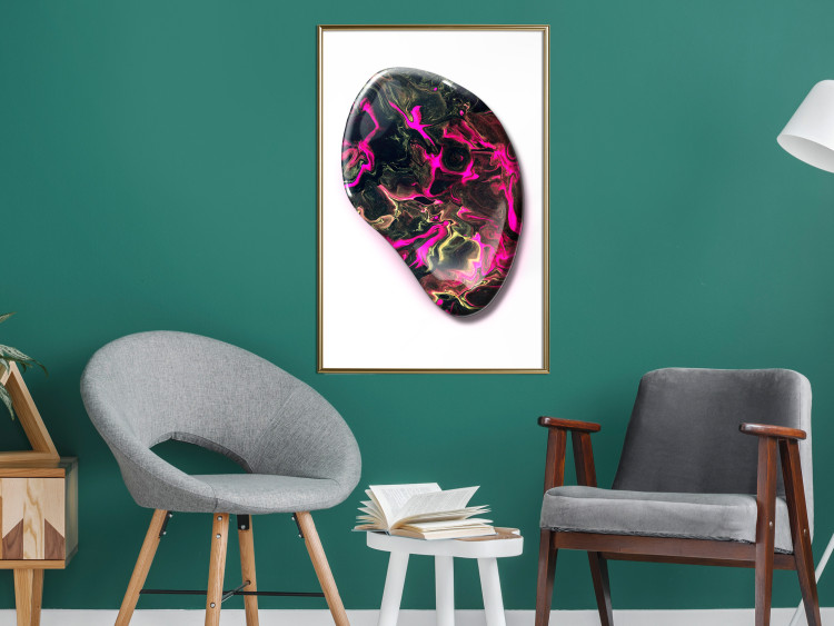 Poster Drop of Magic - abstraction with colorful stone on a uniform background 117796 additionalImage 5