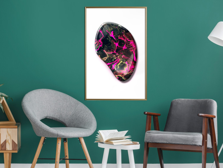 Poster Drop of Magic - abstraction with colorful stone on a uniform background 117796 additionalImage 13