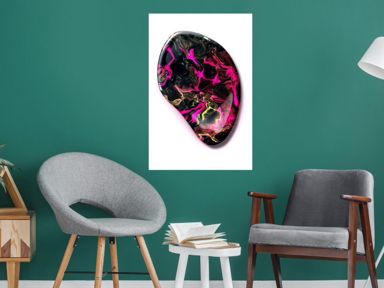 Poster Drop of Magic - abstraction with colorful stone on a uniform background 117796 additionalImage 20