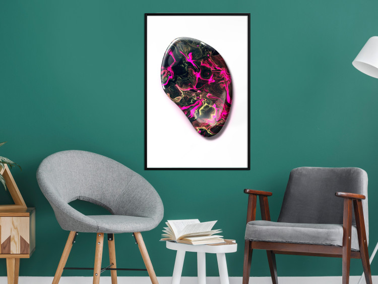 Poster Drop of Magic - abstraction with colorful stone on a uniform background 117796 additionalImage 4