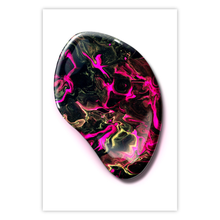 Poster Drop of Magic - abstraction with colorful stone on a uniform background 117796