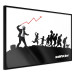 Wall Poster Race - black and white mural with a group of people in Banksy and street art style 118696 additionalThumb 2