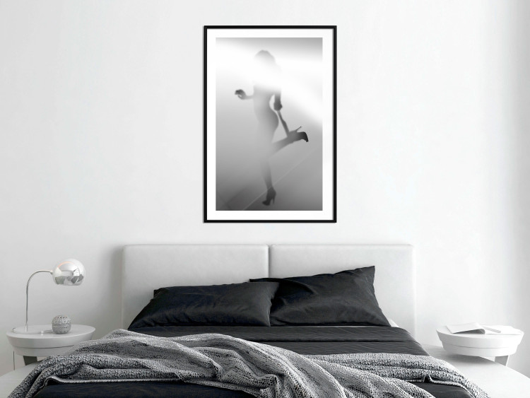 Poster Romantic Desire - black and white sensual composition with a woman 121896 additionalImage 4