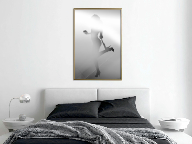 Poster Romantic Desire - black and white sensual composition with a woman 121896 additionalImage 7