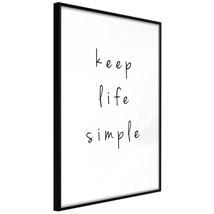 Wall Poster Keep Life Simple - black English text on a white background 122896 additionalImage 10