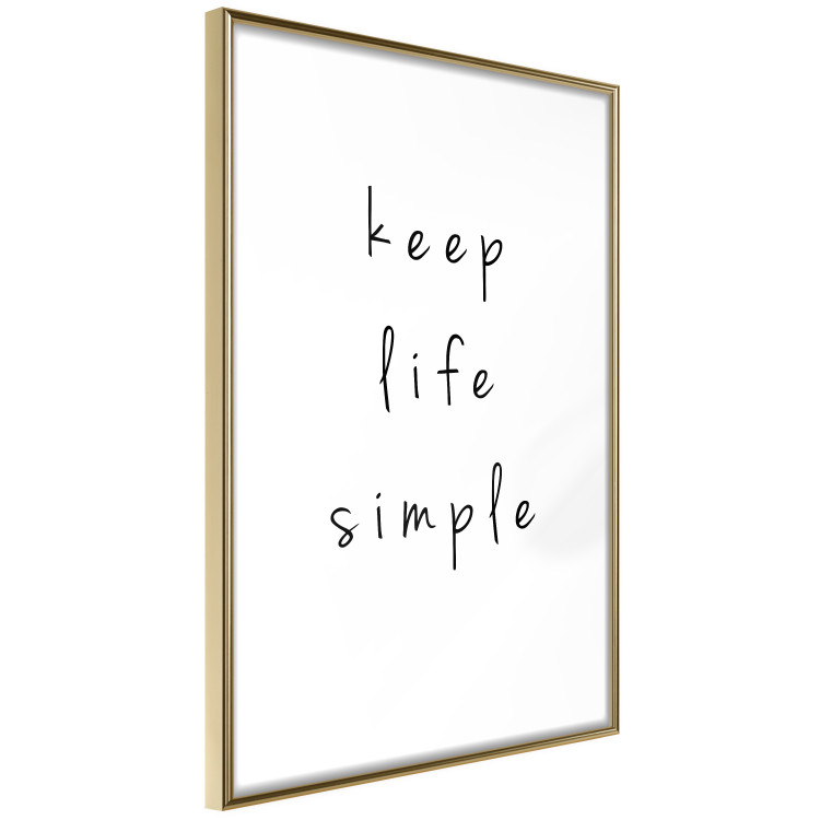 Wall Poster Keep Life Simple - black English text on a white background 122896 additionalImage 12