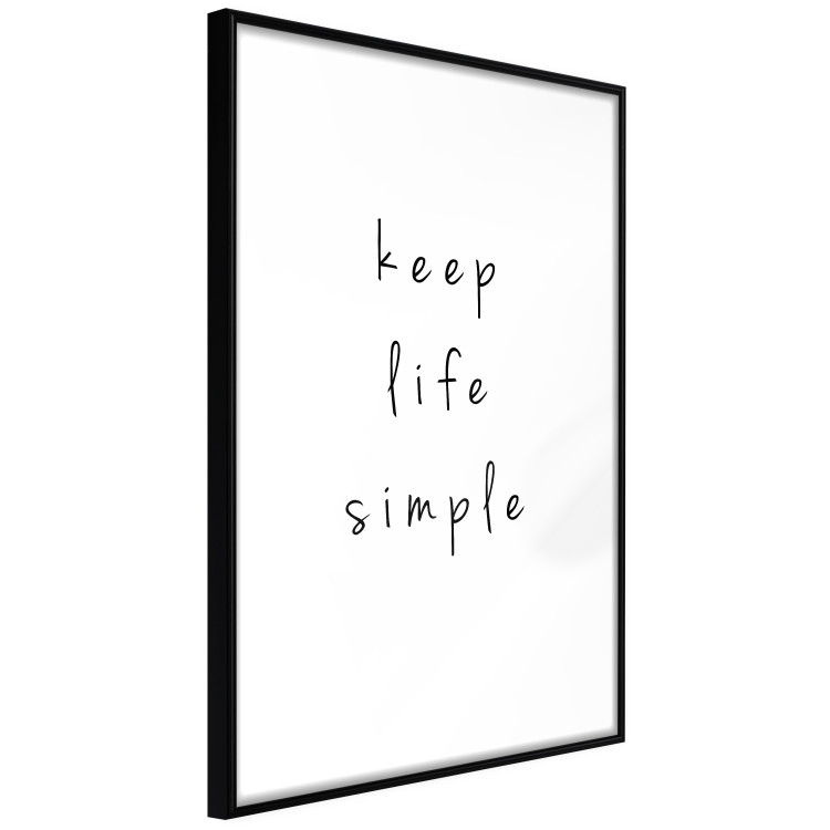 Wall Poster Keep Life Simple - black English text on a white background 122896 additionalImage 11