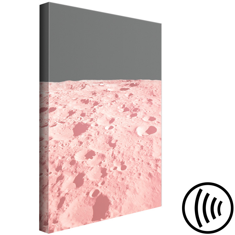 Canvas The surface of the moon - a photo from space in a pink colour 123196 additionalImage 6